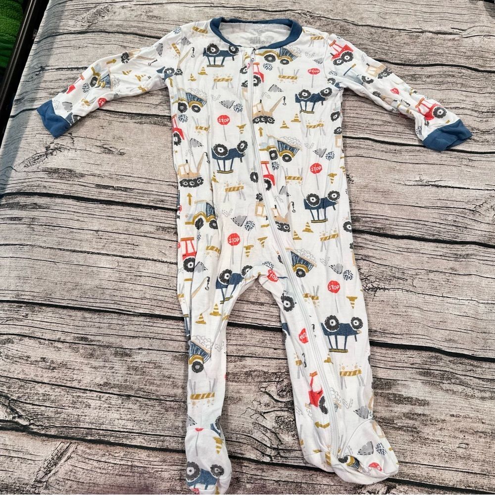 Milkberry Bamboo One Piece with Construction Print Size 6-9 months